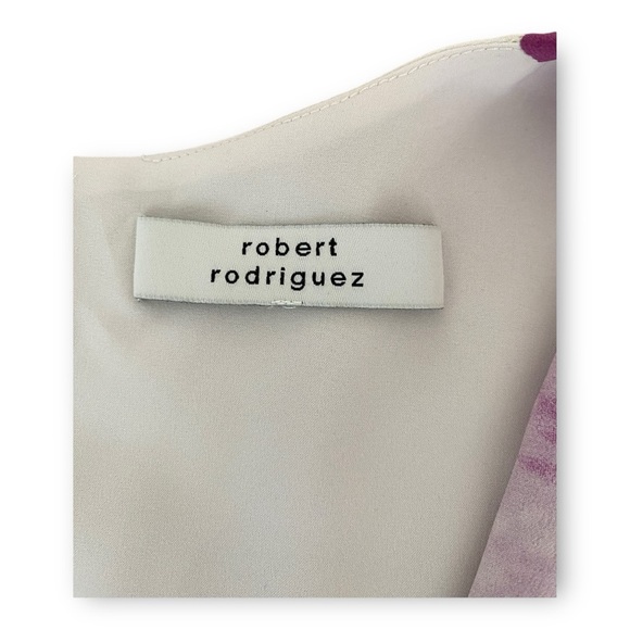 Robert Rodriguez Clematis Print 100% Silk Dress Sz 8 - Picture 5 of 11